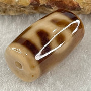 Natural Powerful Tibetan Old Oily Agate Patina Guiren Tairen Human Dzi Bead Totem Amulet Heavenly Master (Tian Zhu) 贵人天诛 4.72g 19.5 by 11.5mm - Huangs Jadeite and Jewelry Pte Ltd