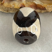 Natural Powerful Tibetan Old Oily Agate Tiger Tooth Daluo Dzi Bead Heavenly Master (Tian Zhu) 虎呀天诛 5.21g 18.5 by 13.6mm - Huangs Jadeite and Jewelry Pte Ltd