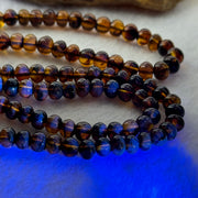 Natural Cognac Flower Amber Beads Necklace 14.28g 54cm 6.3mm 108 Beads - Huangs Jadeite and Jewelry Pte Ltd