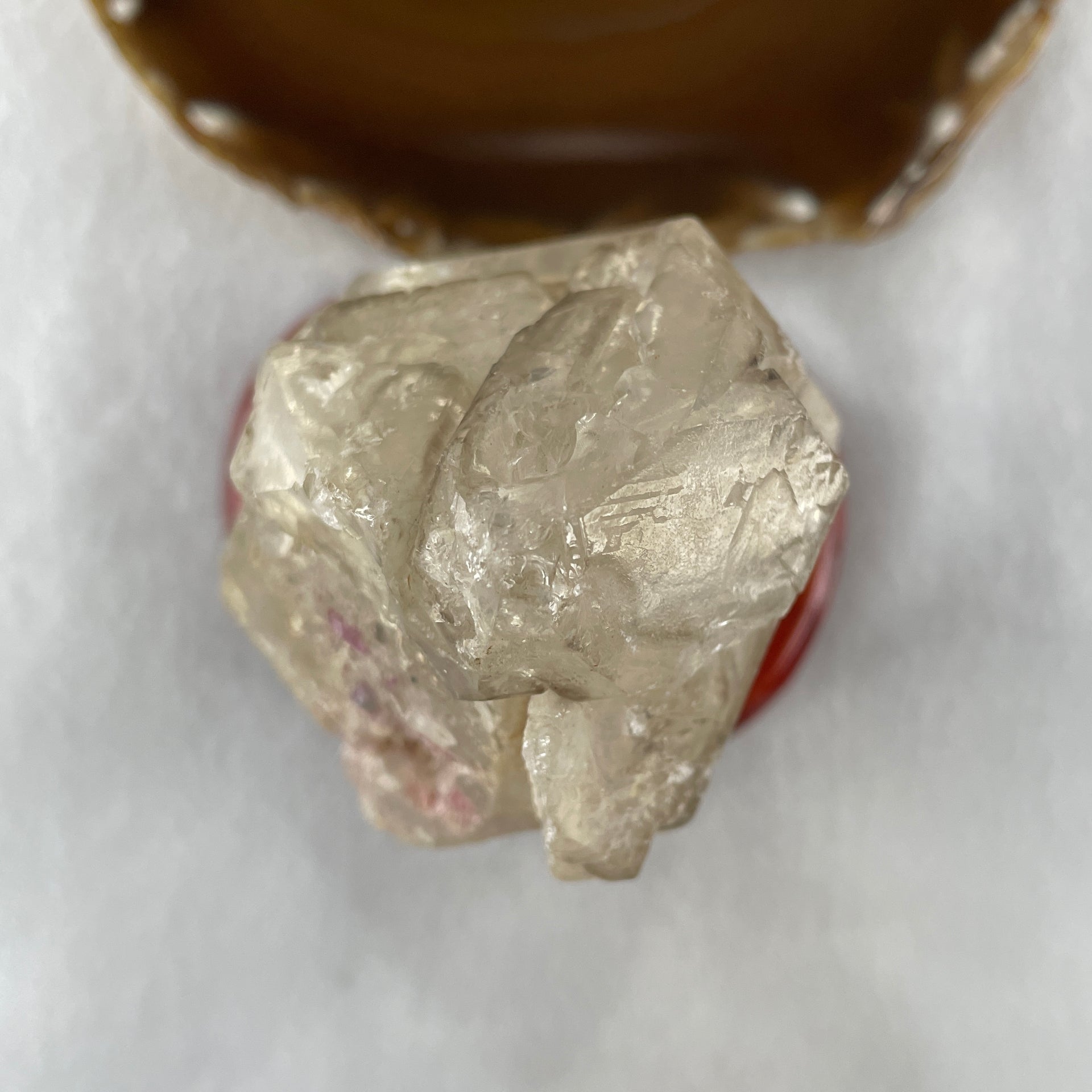 Natural Smoky Quartz Rough Irregular Shape Display in Wooden Stand 609.62g 17.4 by 88.5 by 123.0mm - Huangs Jadeite and Jewelry Pte Ltd