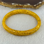 Natural Yellow Cinnabar Bangle 20.30g Internal Diameter 57.7mm  9.9 by 6.3mm - Huangs Jadeite and Jewelry Pte Ltd