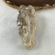 Natural Smoky Quartz Rough Irregular Shape Display in Wooden Stand 178.74g 62.1 by 58.2 by 100.0mm - Huangs Jadeite and Jewelry Pte Ltd
