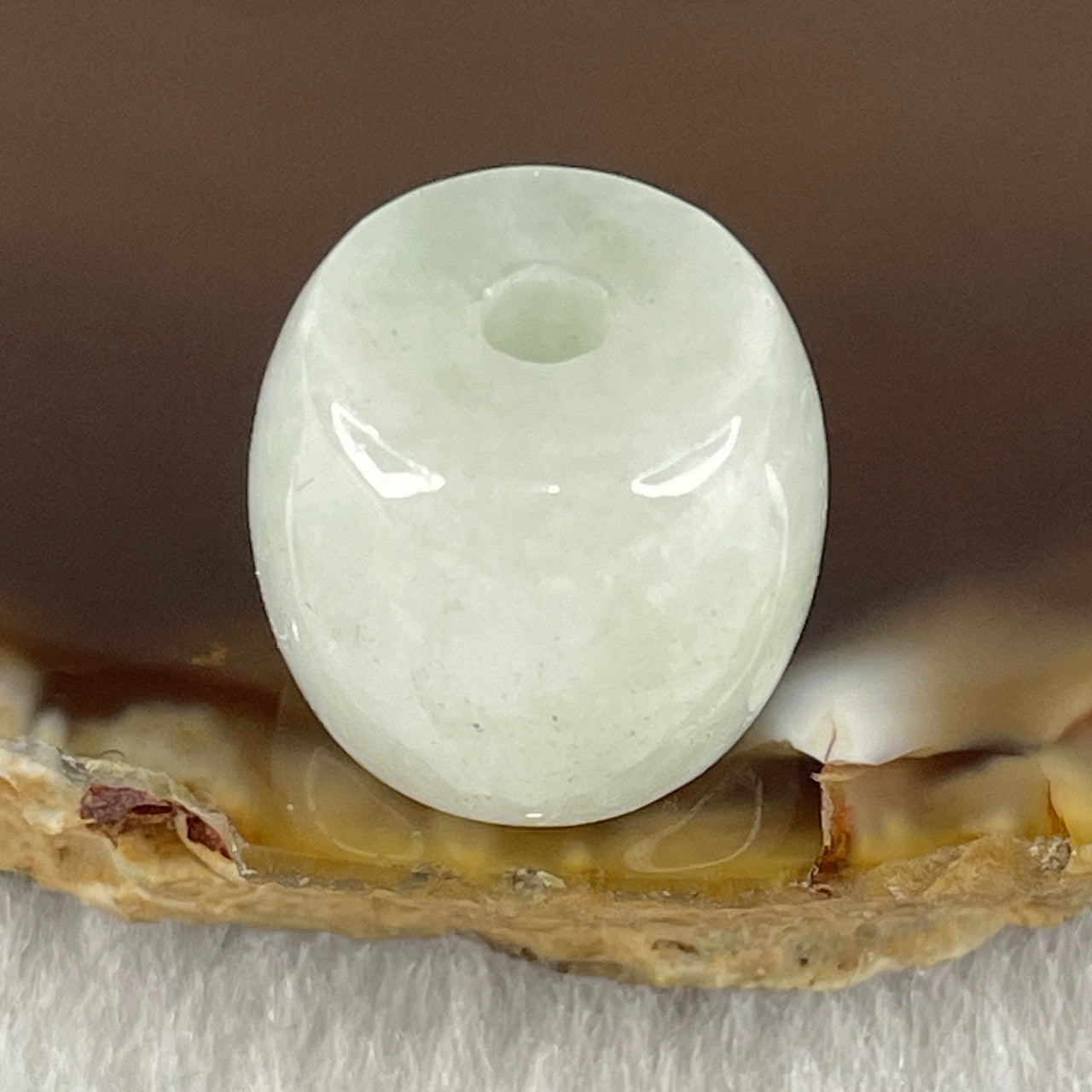 Certified Natural Type A Light Green Light Lavender Jadeite Lulutong Charm Pendant 5.729g 12.4 by 14.6mm