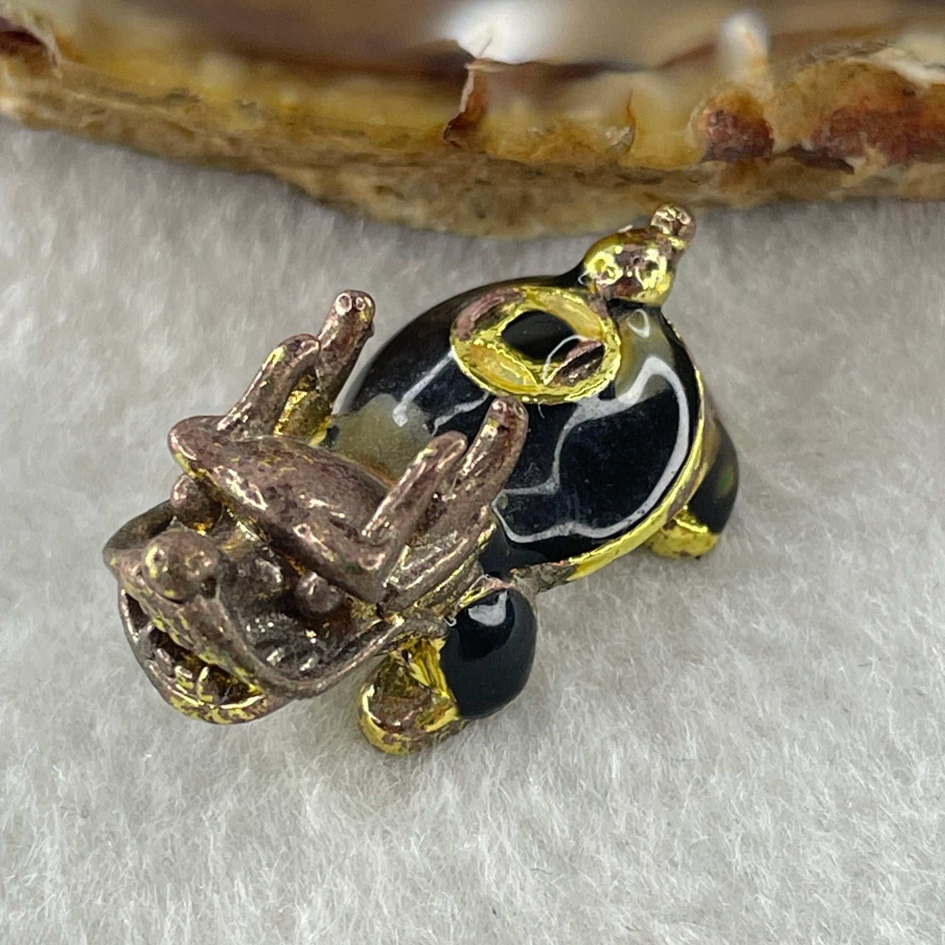 Gold Plated Long Gui Dragon Tortoise Charm 10.04g 25.7 by 13.4 by 13.9mm - Huangs Jadeite and Jewelry Pte Ltd
