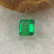 Natural Colombia Green Emerald (Beryl) Cut-Cornered Rectangular step cut 0.63ct 5.3 by 4.7 by 3.7mm - Huangs Jadeite and Jewelry Pte Ltd