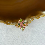 Natural Elbaite Tourmaline in 925 Sliver Ring in Rose Gold Color (Adjustable Size) 3.11g 7.1 by 5.0 by 3.4mm - Huangs Jadeite and Jewelry Pte Ltd