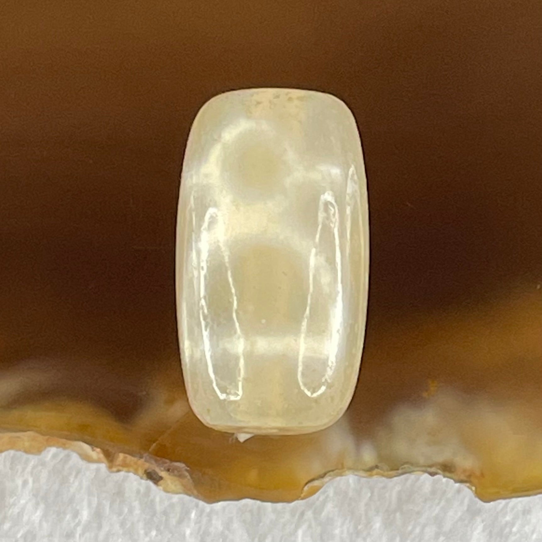 Natural Powerful Tibetan Old Oily Agate Double Cai Shen God of Fortune Dzi Bead Heavenly Master (Tian Zhu) 双财神长天珠 2.88g 17.6 by 9.9mm - Huangs Jadeite and Jewelry Pte Ltd