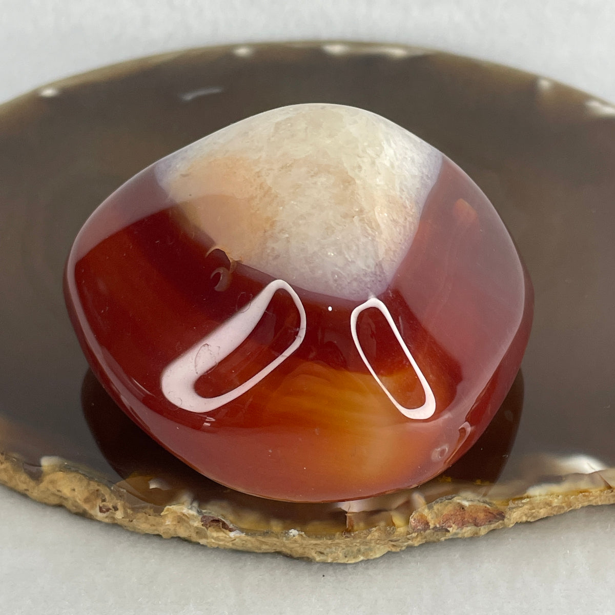 Natural Carnelian Agate Rough Display | (203.84g | 69.8 x 60.0 x 40.6mm | Sacral & Root Chakra Catalyst, Vitality & Passion Anchor, Financial Courage & Mindful Feng Shui Magnet)