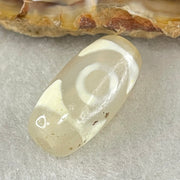 Natural Powerful Tibetan Old Oily Agate 3 Eyes Dzi Bead Heavenly Master (Tian Zhu) 三眼天诛 3.22g 20.1 by 10.4mm - Huangs Jadeite and Jewelry Pte Ltd