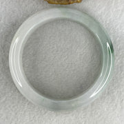 Type A Natural Jelly Light Green with Faint Lavender with Spicy Green Spot Jadeite Bangle 70.15g Inner Diameter 57.8mm 14.3 by 9.6mm (Close to Perfect) - Huangs Jadeite and Jewelry Pte Ltd