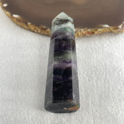 Natural Green and Purple Fluorite Quartz Tower Display 81.81g 95.0 by 25.3 by 19.3mm - Huangs Jadeite and Jewelry Pte Ltd