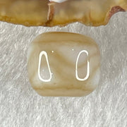 Natural Powerful Tibetan Old Oily Agate Tiger Tooth Daluo Dzi Bead Heavenly Master (Tian Zhu) 1.88g 9.7 by 11.0mm - Huangs Jadeite and Jewelry Pte Ltd