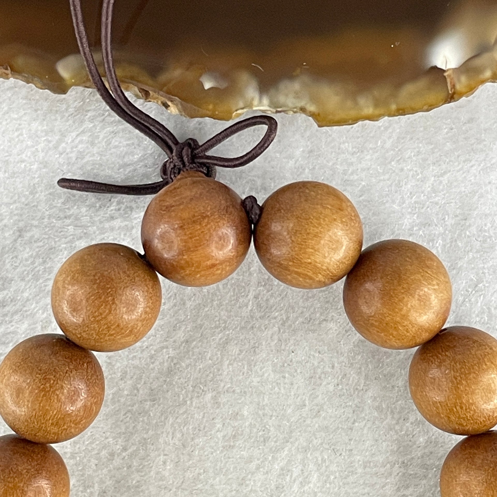 Certified Natural Sandalwood Beads Bracelet 16.72g 16cm 12.0mm 17Beads - Huangs Jadeite and Jewelry Pte Ltd