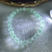 Special Grade Natural Green Phantom Quartz Bracelet 12.78g 15.5cm 7.2mm 26 Beads - Huangs Jadeite and Jewelry Pte Ltd