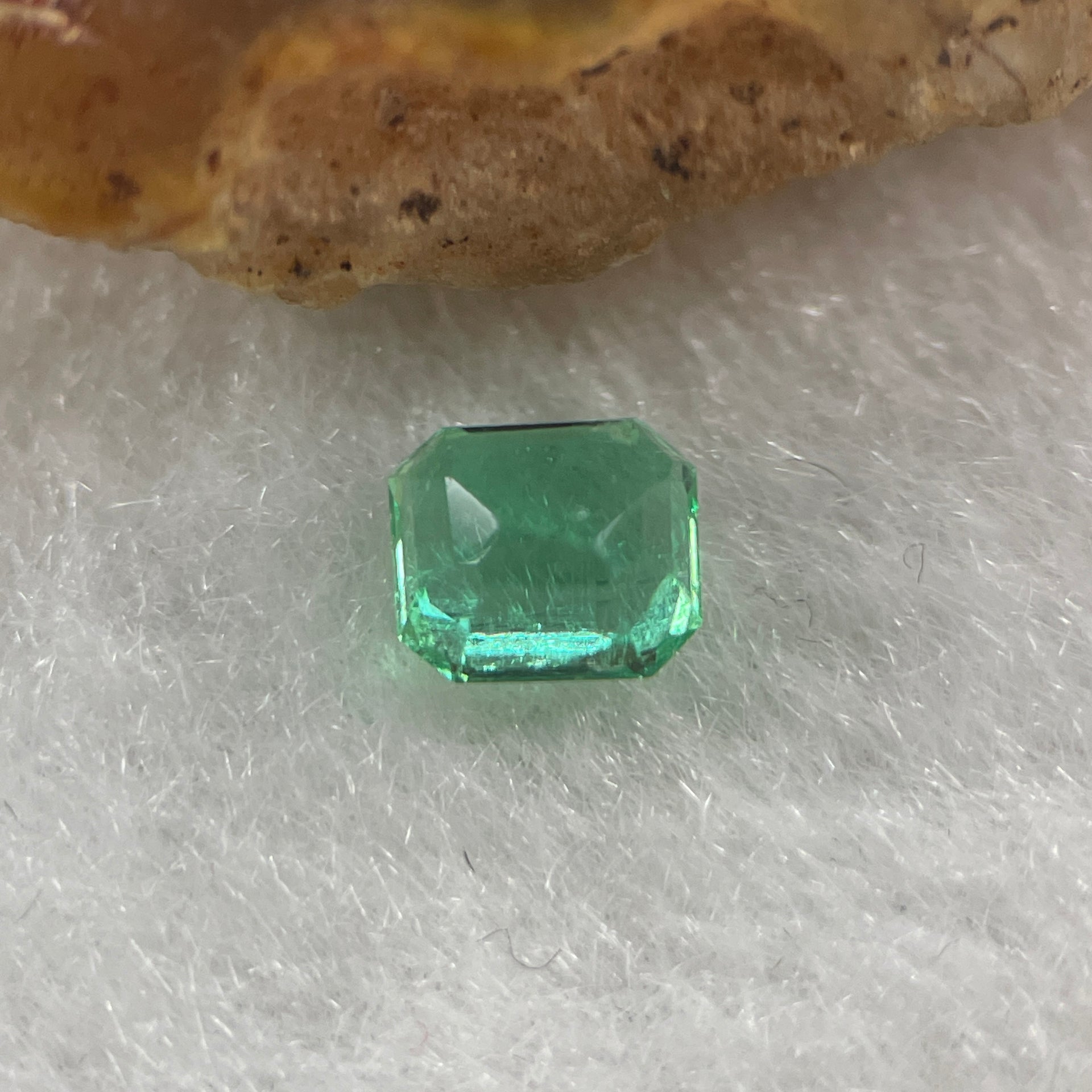 Natural Colombia Green Emerald (Beryl) Cut-Cornered Rectangular step cut 0.55ct 5.0 by 4.5 by 3.3mm - Huangs Jadeite and Jewelry Pte Ltd