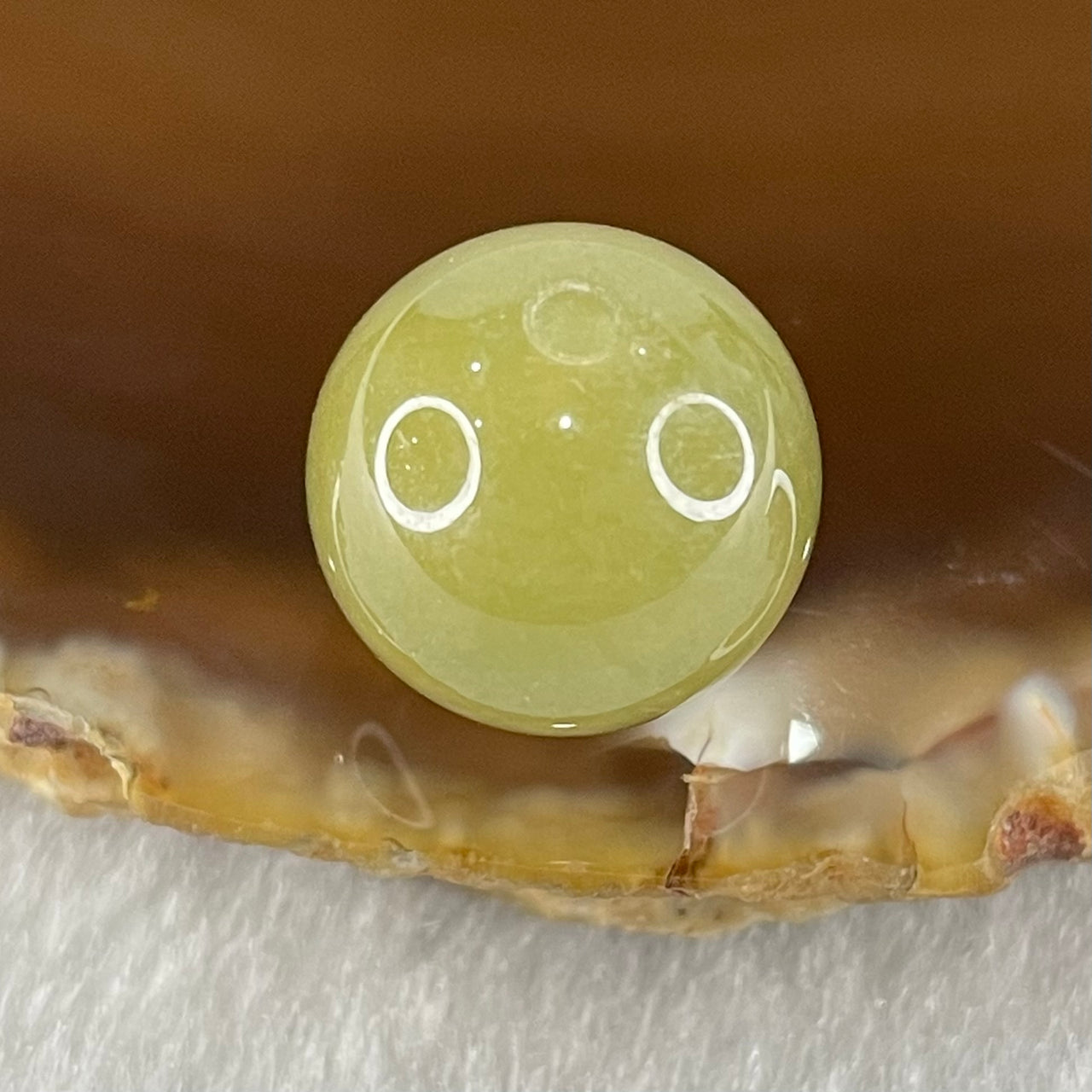 Type A Brown Jadeite Bead For Bracelet/Necklace 4.40g 13.8mm - Huangs Jadeite and Jewelry Pte Ltd