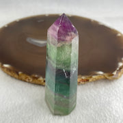 Natural Green and Purple Fluorite Quartz Tower Display 86.18g 81.2 by b27.3. by 22.1mm - Huangs Jadeite and Jewelry Pte Ltd