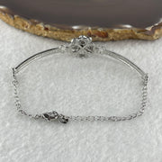 Natural Purple with Colorless Cubic Zirconia Beads Bracelet in S925 Sliver 6.99g 5.8 by 2.0mm - Huangs Jadeite and Jewelry Pte Ltd