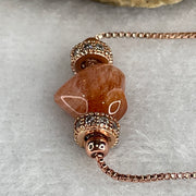 Natural-Sun-Stone-Heart-Shape-Necklace-3.87g-44cm-10.2-by-9.9-by-5.6mm-Huangs-Jadeite-and-Jewelry-Pte-Ltd