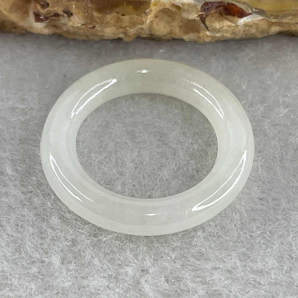 Natural Type A White Jadeite Mini Round Shape Pendant | Harmony, Peace & Wholeness Talisman (1.46g | 3.2 x 3.5mm | Internal Line) - Huangs Jadeite and Jewelry Pte Ltd