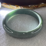 Type A Full Green Bangle 48.97g inner Dia 59.4mm 12.0 by 7.4mm (NO LINE) - Huangs Jadeite and Jewelry Pte Ltd