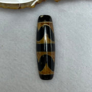 Natural Powerful Tibetan Old Oily Agate Double Tiger Tooth Daluo Dzi Bead Heavenly Master (Tian Zhu) 虎呀天诛 6.99g 37.2 by 11.1mm - Huangs Jadeite and Jewelry Pte Ltd