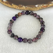 Good Grade Natural Blackcurrant Super 7 Beads Bracelet 12.59g 14cm 7.3mm 24 Beads - Huangs Jadeite and Jewelry Pte Ltd