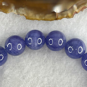 Certified Good Grade Natural Blue Tanzanite Beads Bracelet 40.31g 16.5cm 10.8mm 19Beads - Huangs Jadeite and Jewelry Pte Ltd