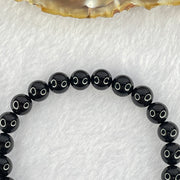 Natural Blood Red Amber Beads Bracelet 6.10g 16cm 7.5mm 25 Beads - Huangs Jadeite and Jewelry Pte Ltd