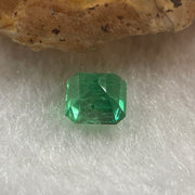Natural Colombia Green Emerald (Beryl) Cut-Cornered Rectangular step cut 0.66ct 5.2 by 4.6 by 3.9mm - Huangs Jadeite and Jewelry Pte Ltd