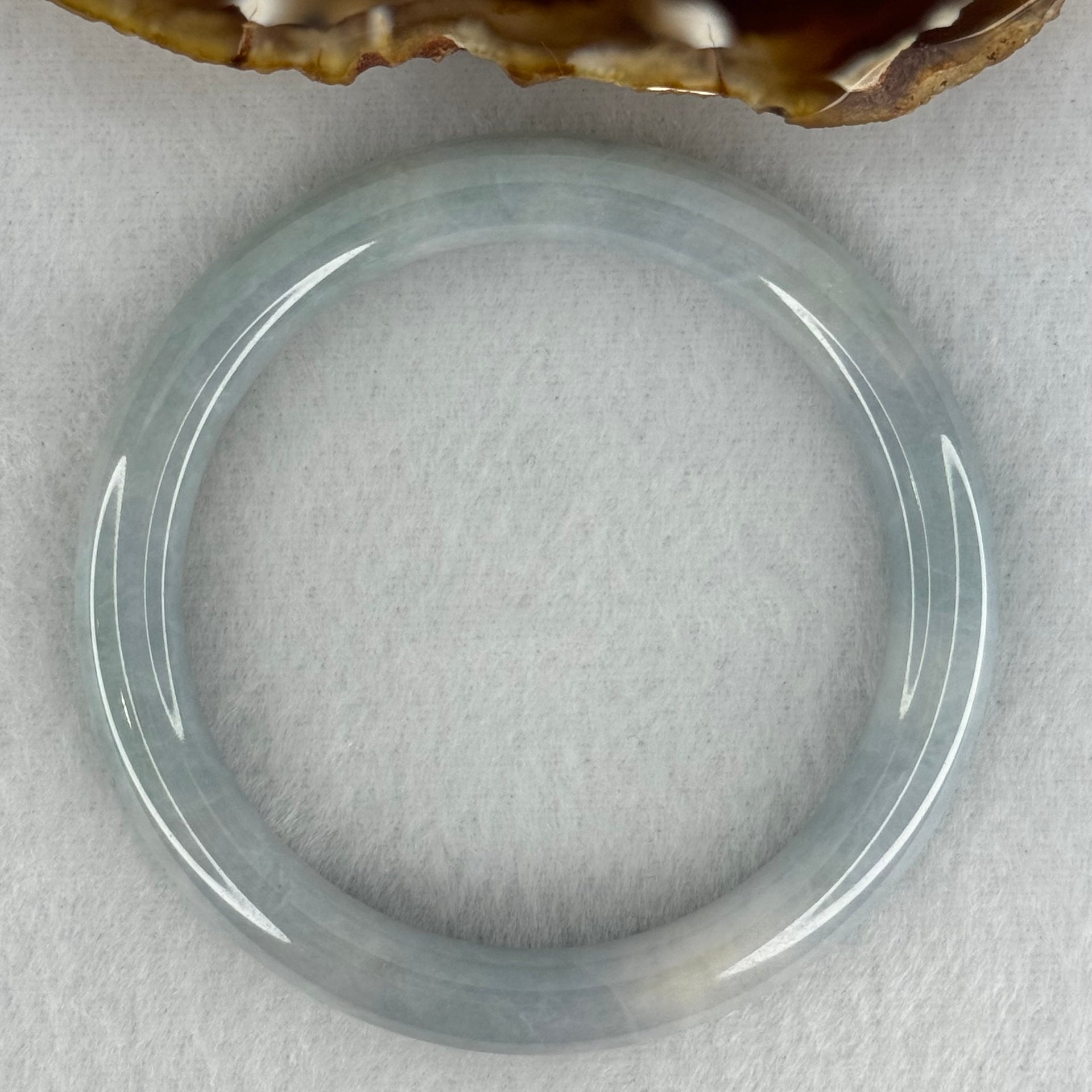 Type A Lavender Jadeite Bangle Internal Diameter 54.0mm 56.42g 8.4 by 8.3mm (Internal Lines) - Huangs Jadeite and Jewelry Pte Ltd