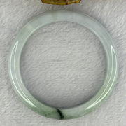 Type A Lavender with Light and Dark Green Patches Jadeite Bangle 48.57g Internal Diameter 58.2mm 11.1 by 8.0mm (Very Slight External Rough) - Huangs Jadeite and Jewelry Pte Ltd