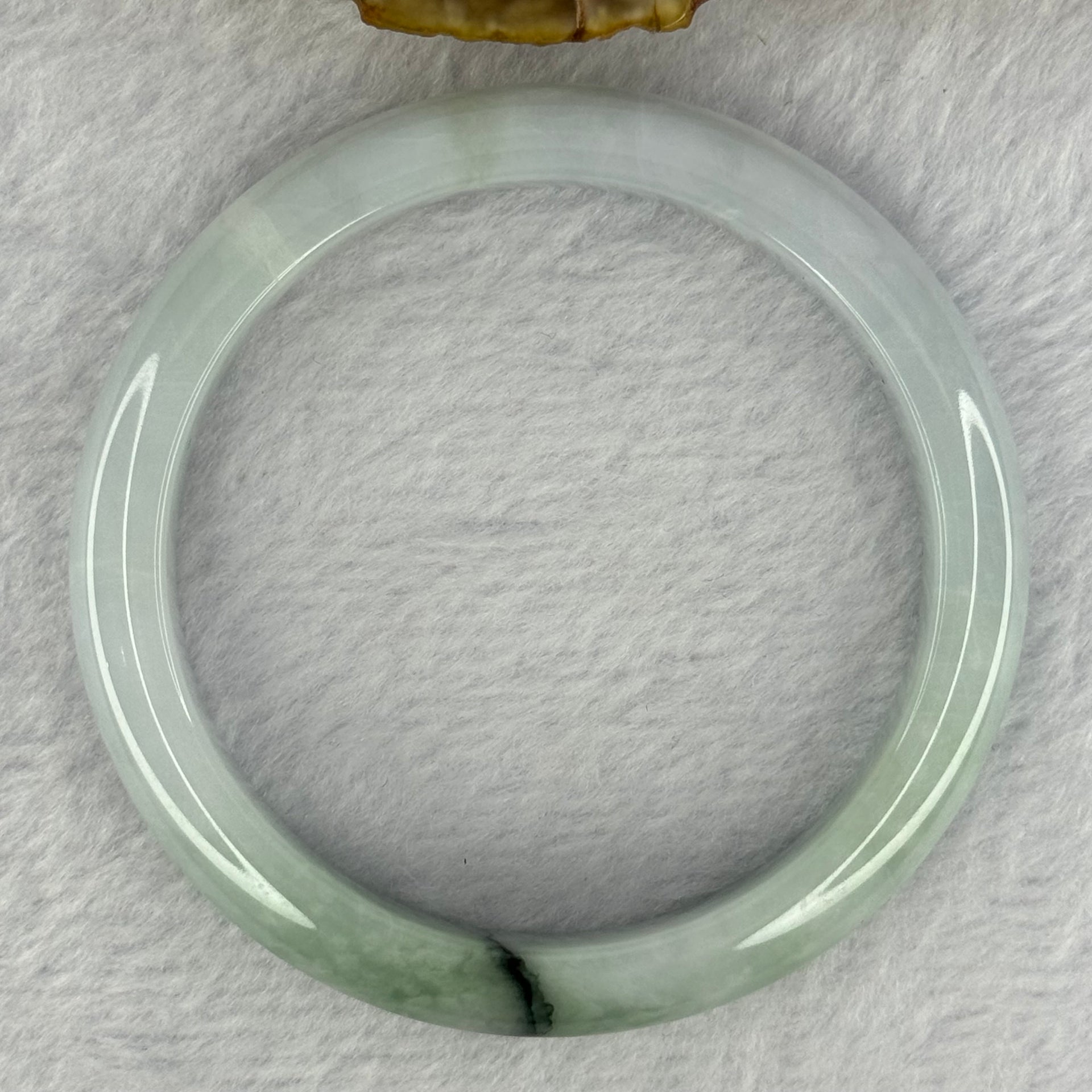 Type A Lavender with Light and Dark Green Patches Jadeite Bangle 48.57g Internal Diameter 58.2mm 11.1 by 8.0mm (Very Slight External Rough) - Huangs Jadeite and Jewelry Pte Ltd