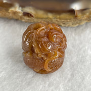 Certified Natural Type A Reddish Brown Jadeite Dragon Charm 7.59g 18.2 by 17.9 by 15.2mm - Huangs Jadeite and Jewelry Pte Ltd
