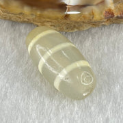 Natural Powerful Tibetan Old Oily Agate 3-Lines Dzi Bead Heavenly Master (Tian Zhu) 三行天诛 2.90g 20.2 by 10.0mm - Huangs Jadeite and Jewelry Pte Ltd