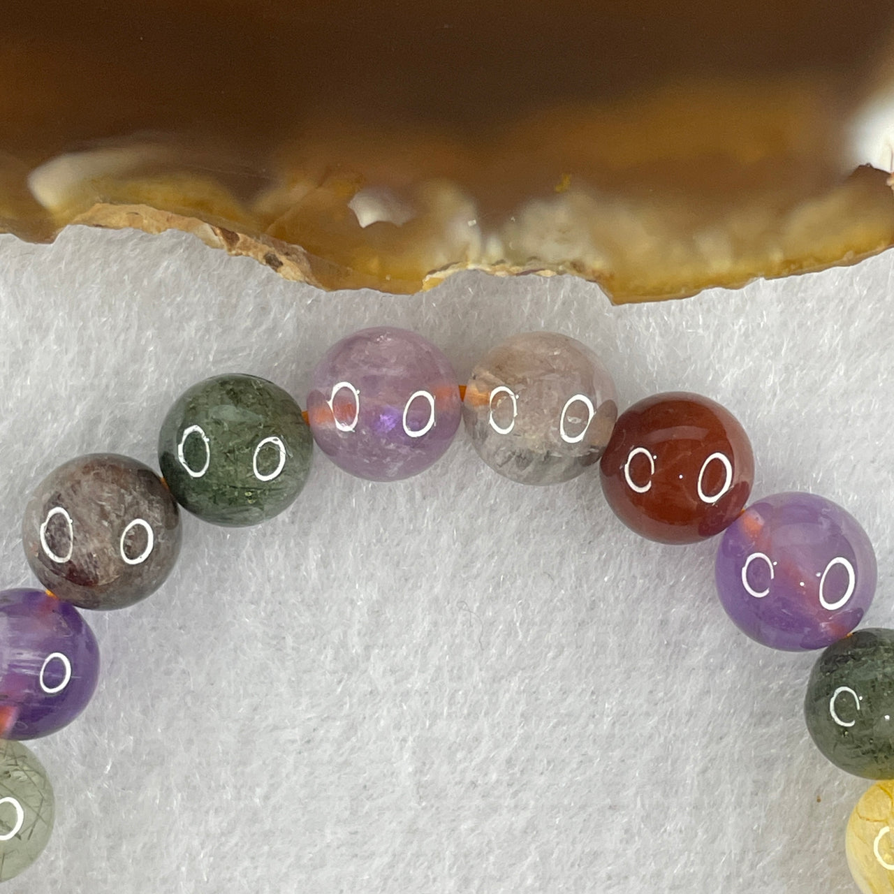 Natural Multi Treasures Mixed Quartz Beads Bracelet 17.65g 15.5cm 8.5mm 23Beads - Huangs Jadeite and Jewelry Pte Ltd