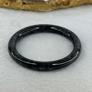 Type A Black Grey Wuji Jadeite Baby Bangle 15.03g Internal Diameter 40.8mm 6.4 by 6.5mm - Huangs Jadeite and Jewelry Pte Ltd