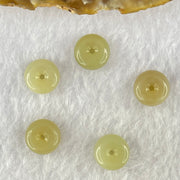 Natural Nephrite Ping An Kou Donut Set of 5 Total Weight 7.04g 11.9 by 5.2mm - Huangs Jadeite and Jewelry Pte Ltd