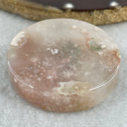 Natural Pink Flower Agate Oval Bangle Set | (68.69g | 55.6mm ID | 9.0 x 6.9mm | Blooming Self-Love & Emotional Renewal Anchor, Feng Shui Harmony & Sovereign Guifei Stacking Bangle Set) - Huangs Jadeite and Jewelry Pte Ltd