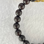 Natural Indian Small Leaf Zitan Rose Wood Beads Bracelet 天然小叶紫檀手链 6.32g 14.5cm 8.0mm 22 Beads - Huangs Jadeite and Jewelry Pte Ltd