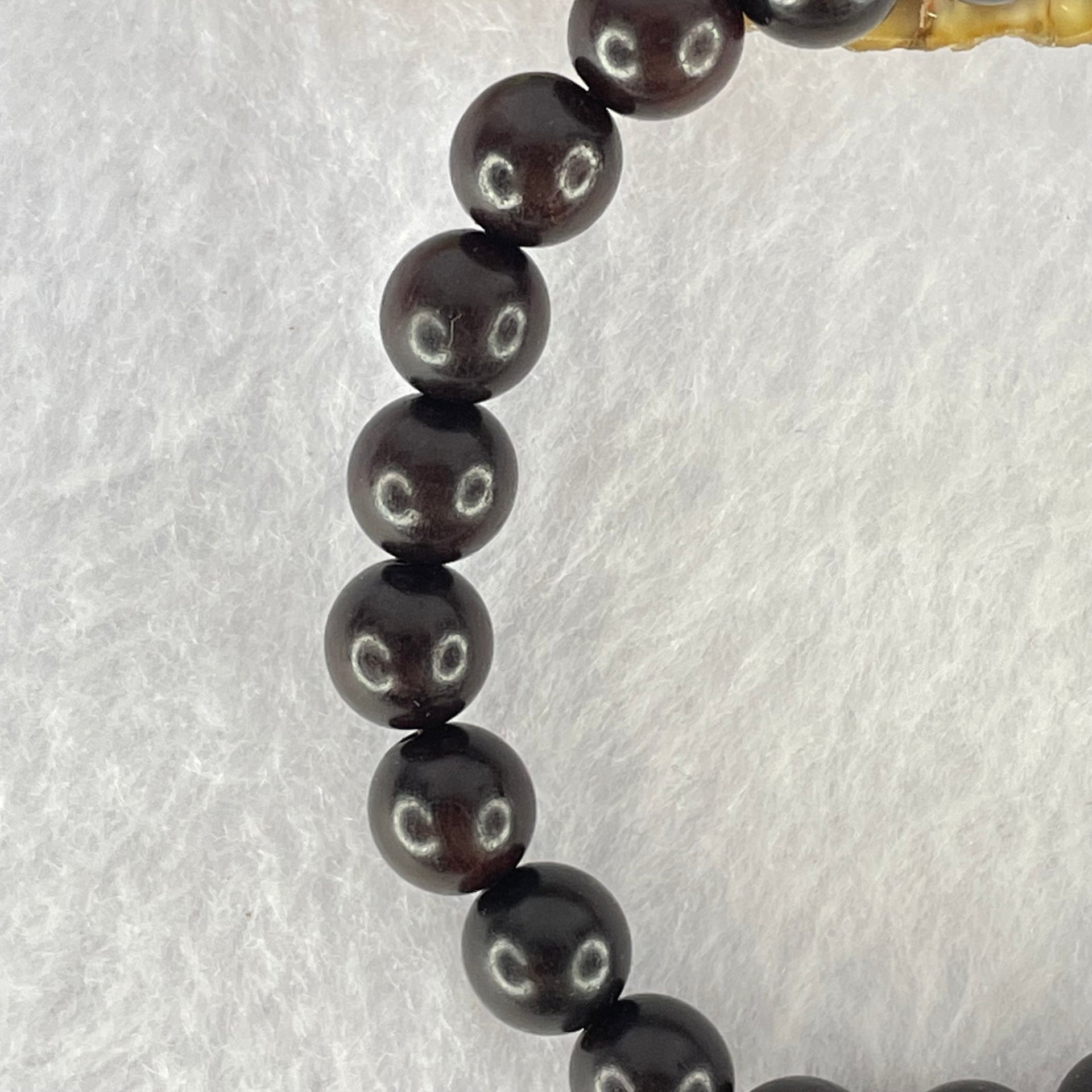 Natural Indian Small Leaf Zitan Rose Wood Beads Bracelet 天然小叶紫檀手链 6.32g 14.5cm 8.0mm 22 Beads - Huangs Jadeite and Jewelry Pte Ltd