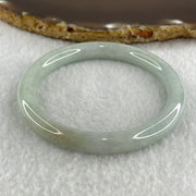 Type A Natural Light Green Light Lavender Jadeite Bangle 27.41g Inner Diameter 52.2mm 7.8 by 7.2mm (Close to Perfect) - Huangs Jadeite and Jewelry Pte Ltd