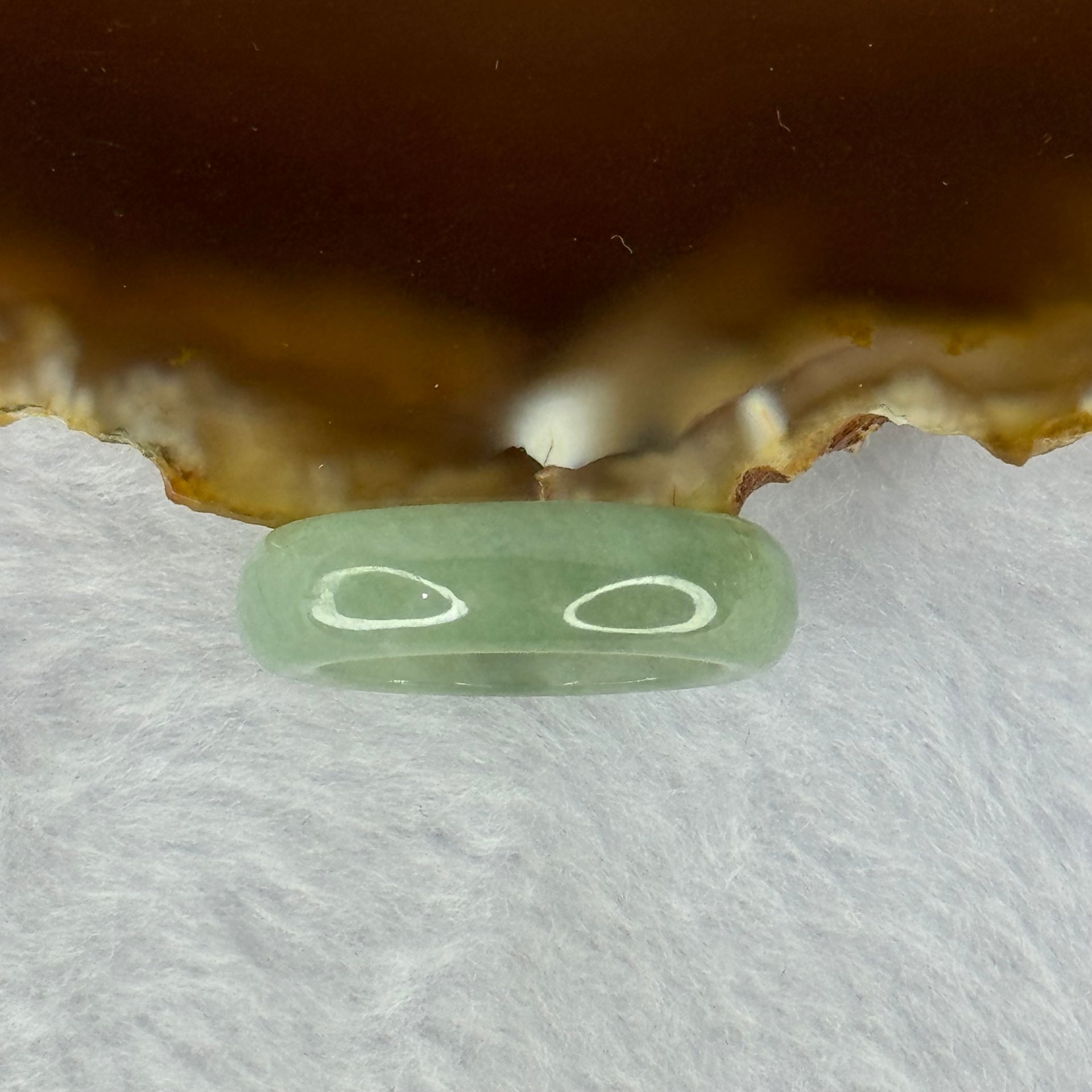 Type A Green Jadeite Ring 4.17g 6.5 by 3.5mm US7.1 HK15.5 (Very Slight External Rough) - Huangs Jadeite and Jewelry Pte Ltd