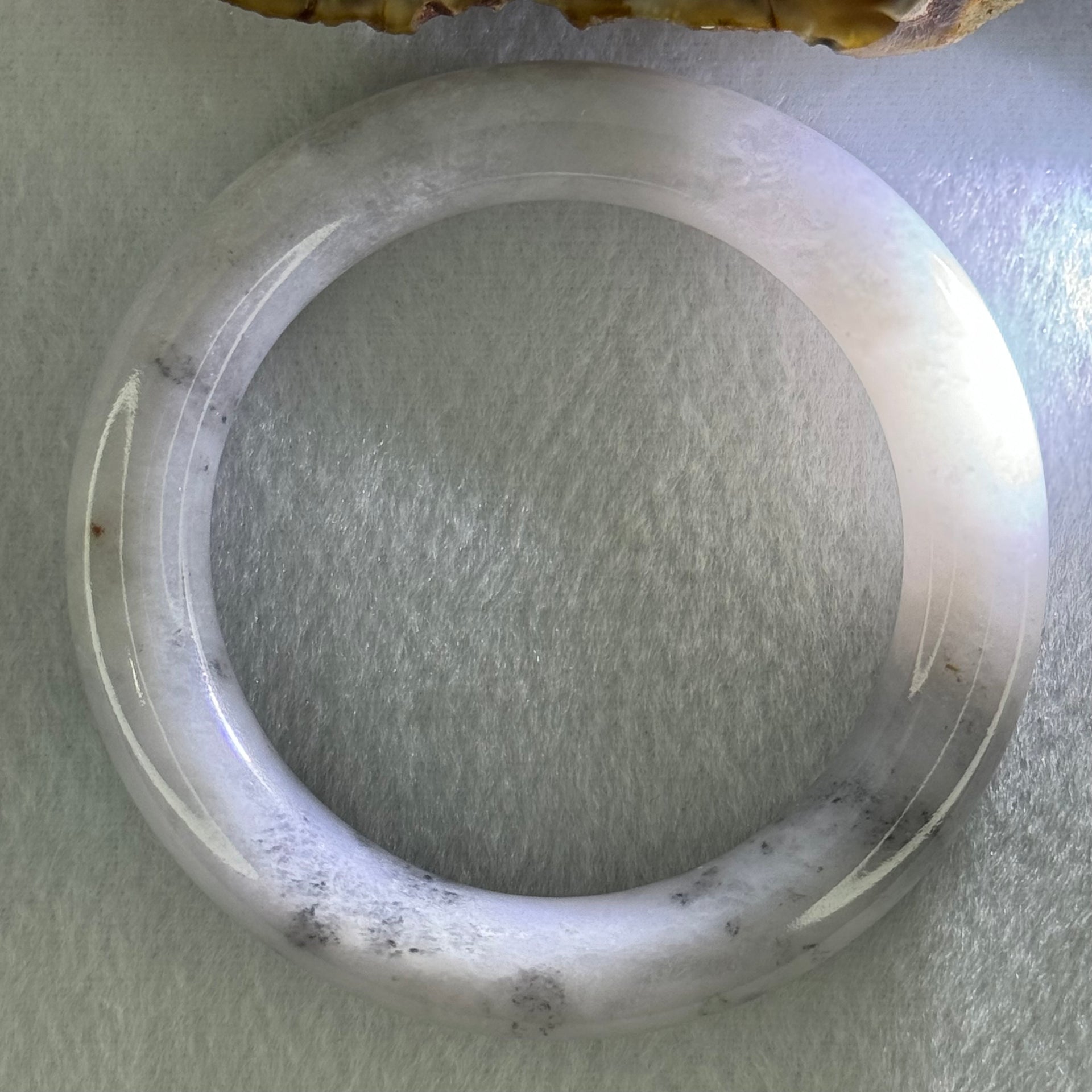 Type A Faint Lavender with Wuji Grey Jadeite Bangle Internal Diameter 54.6mm 69.56g 11.6 by 11.3mm (Very Slight Internal Line) - Huangs Jadeite and Jewelry Pte Ltd