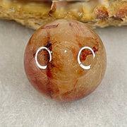 Average Grade Natural Copper Rutilated Quartz Sphere Ball 5.31g 15.6mm - Huangs Jadeite and Jewelry Pte Ltd