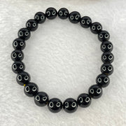 Natural Black Gold King Amber Beads Bracelet 天然黑金翁王琥珀手链 7.54g 16cm 8.5mm 23 Beads - Huangs Jadeite and Jewelry Pte Ltd