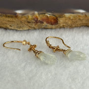 Type A HighIcy White Jade Jadeite Guan Yin’s Midas Touch 18k Rose Gold 1.58g 36.3 by 6.1 by 3.2mm - Huangs Jadeite and Jewelry Pte Ltd
