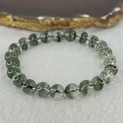 Very Good Grade Natural Green Phantom Quartz Beads Bracelet 20.41g 16.5cm 8.7mm 23 Beads - Huangs Jadeite and Jewelry Pte Ltd