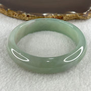 Certified Type A Natural Jelly Light Green Jadeite Bangle 62.62g Inner Diameter 58.1mm 14.4 by 8.2mm (Perfect) - Huangs Jadeite and Jewelry Pte Ltd