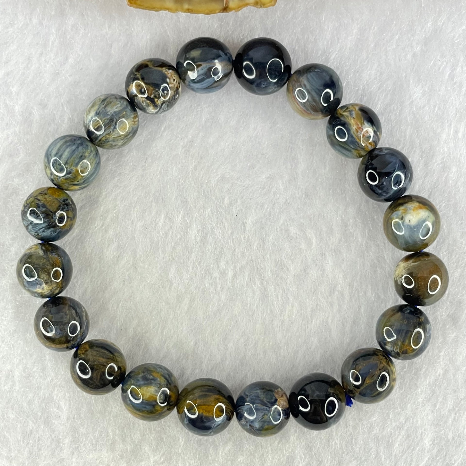 Good Grade Natural Petersite Beads Bracelet 23.85g 16cm 9.8mm 20 Beads - Huangs Jadeite and Jewelry Pte Ltd